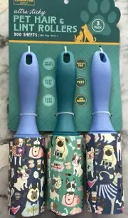 PET HAIR LINT ROLLERS 3 Pack