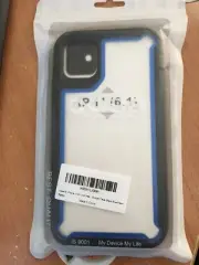 iphone 11 Black Blue Clear Bumper Case