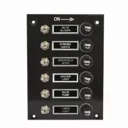 Marine Bakelite 6x switch panel 163mm x 113mm