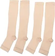 YOSADIER 2Pairs Compression Socks for Women Toeless Calf Sleeves Breathable Sports Stockings for Enhanced Circulation Supportive and Comfortable Design for Running and Exercise