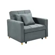 Suri 3-in-1 Convertible Sofa Chair Bed by Sarantino - Blue