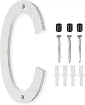 uxcell 10 Inch House Number, House Address Numbers Sign Large Floating Modern with Screws for Outside Door Wall Street, Silver, C