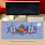 ANYMOB Mouse Pad Purple 400X700X2MM Milk Tea Game Pad Rubber Soft Keyboard Desk Mat