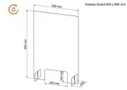 600x900mm Sneeze Guard Clear Acrylic Hygiene Screen Barrier Protective-shield