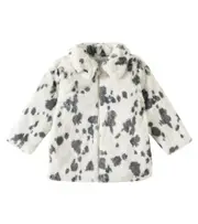 [Stella McCartney Kids] Stella McCartney Kids Printed faux fur coat Y 4 white