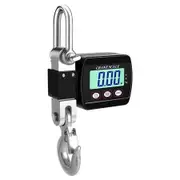 Portable Digital Crane Scale 500Kg Digital Crane Hanging Scale Heavy Duty Crane Scale LCD Backlight Industrial Hook Scales Unit Change Color Black