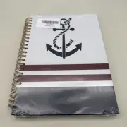 Navy Nautical Anchor with Rope Lined Spiral Journal Notebook 8.3×5.8 Inches READ