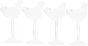 DONFAMDS 1Set Bird Shape Wine Glasses Unique Transparent Cocktail Goblets Creative Design for Parties Weddings and Home Use Premium Glass Material Present Idea