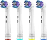 Replacement Toothbrush Heads for Oral-B, 4 Pack Replacement Heads Compatible with Oral B Braun Electric Toothbrush (4 Pack)