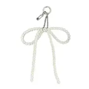 Phone Lanyard Beaded Phone Charm Bowknot Pearls Keychain Jewelry for Trendsetter