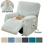 Jacquard Recliner Sofa Cover 1 Seater Stretch Armchair Cover Non-Slip Washable