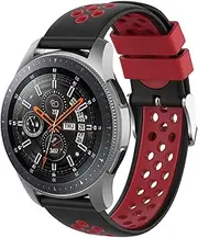 Sport Watch Bands Compatible with 22mm Samsung Gear S3 Classic&Frontier /Galaxy Watch 46mm /Galaxy Watch 3 45mm/Garmin Forerunner 945/Amazfit GTR, Soft Silicone Breathable Colorful Watch Strap for Women Men