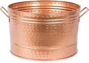 C-50C CopperTub Round Hammered Copper Plated Galvanized Tub