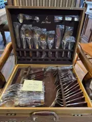 Jean Claude Bronze And Rosewood Flatware Collection NIB Vintage