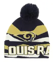 OuterStuff NFL Youth Los Angeles Rams Vintage Ribbed Cuffed Knit W/ Pom