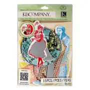 K&Company : Letterpress Scratch Off Die-Cut Cardstock - 15 pieces - k and co