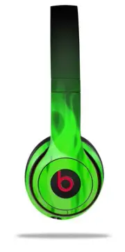 Skin Wrap for Beats Solo Wireless 2 3 4 Fire Green SKIN ONLY
