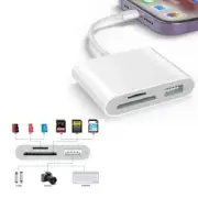 3 in 1 TF/SD Card Adapter Camera Reader Camera iPhone lightning IOS 13 and up