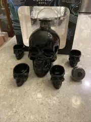 Crystal Head Vodka Skull Bottle Black Onyx Empty 750 ml Blue Agave RARE