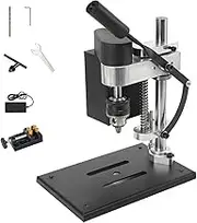 Mini Electric Bench Drill Press Stand Kit, Benchtop Drilling Machine with 7-Gear Variable Speed, Home Perforating Machine, B10 Chuck, Drilling Tool for Metal, Wooden, DIY, Jewelry