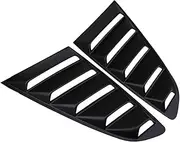 1Pair Rear Quarter Window Louvers Scoops Spoiler Tunning Panel Side Compatible for 2015-present Ford Mustang Fastback Car Parts(Gloss Black)