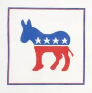 Kate Dickerson Democratic Donkey Handpainted Needlepoint Canvas