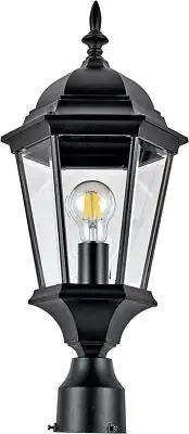 Design House 589192-TBK Traditional Oak Creek Outdoor Post Top Textured Black