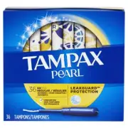 Tampax Pearl Ladies Womens 36 Count Regular Leakguard Protection New
