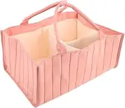 SECFOU Multifunctional Diaper Organizer Stylish Storage Basket for Nursery Portable Design with Ample Space for Diapers for Shower