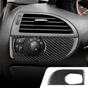 Black Dim Light Switch Button Sticker Carbon Fiber Sticker For BMW E63 E64 04-10