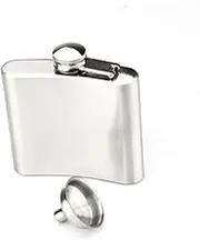 LABRIMP 5oz Stainless Steel Hip Flask for Men Portable Flask Mini Funnel Leakproof for Whisky Vodka