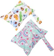Totority 2pcs Waterproof Diaper Bag Animal Nappy Pocket Nappy Pouches Wet Dry Diaper Bag Diaper Nappy Storage Pouches Cloth Diaper Bags Nappy Wet Bags Storage Bag Hanging Polyester Baby