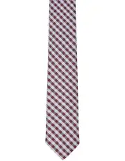[Oxford] Gable Check Tie 7cm in Pinks Multi