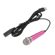 Mini Microphone, Mic Tiny Microphone Type C Hot Pink