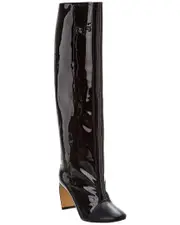 LANVIN Banana Heel Patent Knee-High Boot