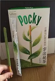 Glico Pocky Japan Kinki Regional Limited Edition Kyoto Uji Matcha Green Tea Flavor 15 Giant Chocolate Biscuit Sticks Individually Packed Made in Japan Souvenir Gift