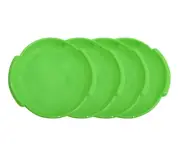 Superio Round Snow Saucer Sled, 4 Pack Green 24" Winter Fun for Kids and Adults