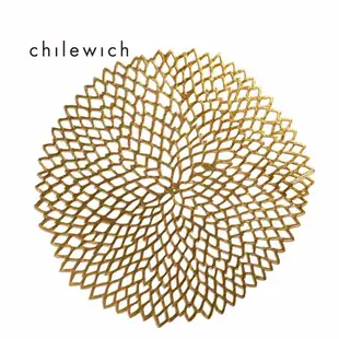 【Chilewich】大麗花 Dahlia 36×39CM圓餐墊 (銅)