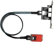 Mini PCIe Gigabit Ethernet Network Card Double RJ45 Port with Cable Replaces Mini PCIE Interface for Single Board Computers