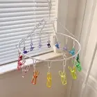 Clips Laundry Rack Dormitory Clamp Circular Clothes Drying Non Drop Multi Fun VA