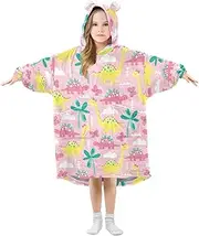 [Joisal] Cute Corgi Toddler Wearable Blanket with Sleeves Kids Oversized Blanket Hoodie Cozy Sweatshirt Blanket