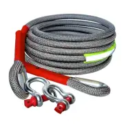 Kinetic Recovery Tow Rope 1" x 16ft Tow Straps Heavy Duty (39,000lbs) with 2 ...