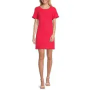 Tommy Bahama Two Palms Linen Short Ruffle Sleeve Shift Dress Small