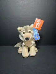 Wild Republic Cuddlekins Mini Wolf 8 Inch Plush Figure With Tags