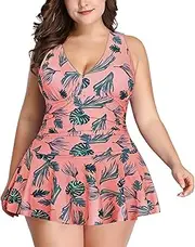 [Generic] Swimsuits for Plus Size Women Plus Size Two Piece Swimsuits for Women with Shorts Bathing Suits Athletic Swimwear Two Piece Short Set for Women