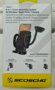 Scosche Stuckup "4-in-1 Phone Mounting Sys for Window/Dash/Vent/Console" (IHW10)