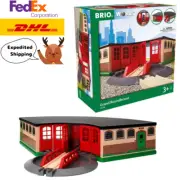 BRIO World 33736 Large Garage 33736 5 Trains Can Be Stored Using a Turntable