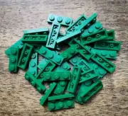 LEGO Green Plate 1 x 3 Lot Of 40. Part No. 3623.
