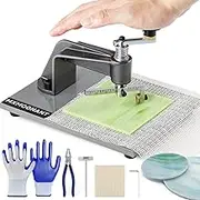Mxmoonant Glass Circle Cutter, Easy Cutting Compasses, Lens Glass Circular Cutter, Diameter 2-10 cm, for Stained Glass, Normal Glass, with Non-Slip Rubber Pad and Glass Tongs