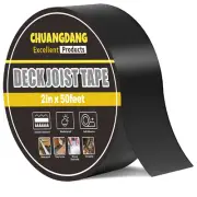 Black Joist Tape for Decking,2Inx50Ft,1-Pack,Anti-Corrosion,Weather-Resistant Bu